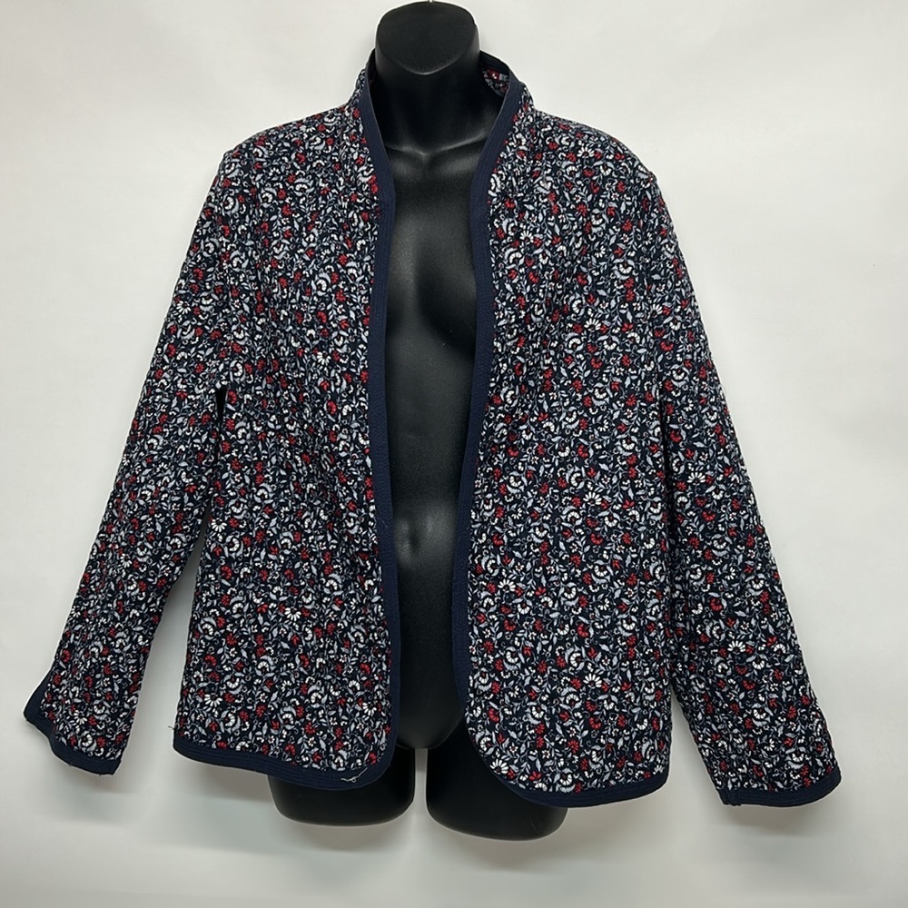 Women's Multicolor Patterned Jacket Size Large Re… - image 1